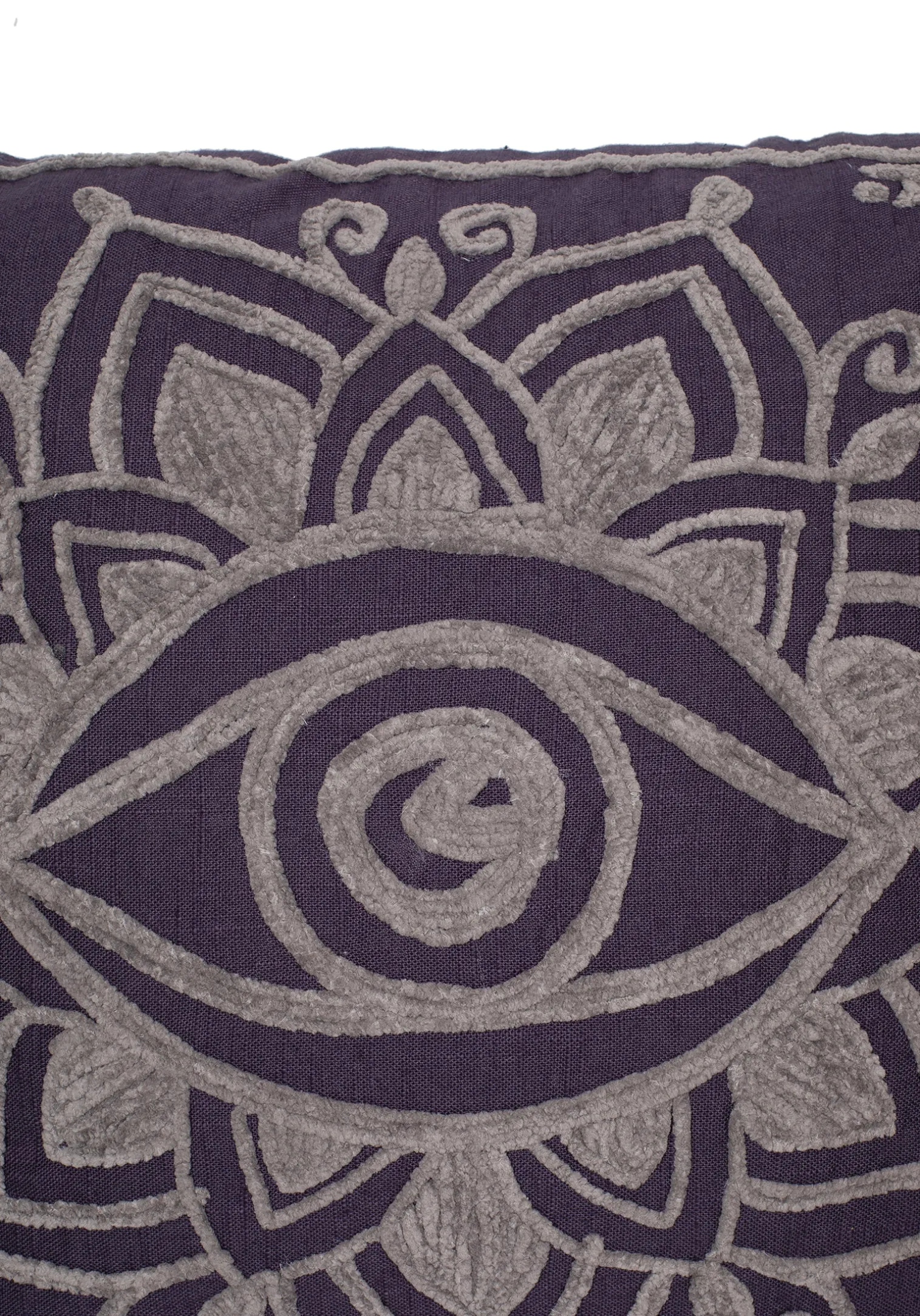 Iris Rope Embroidery Throw Cushion