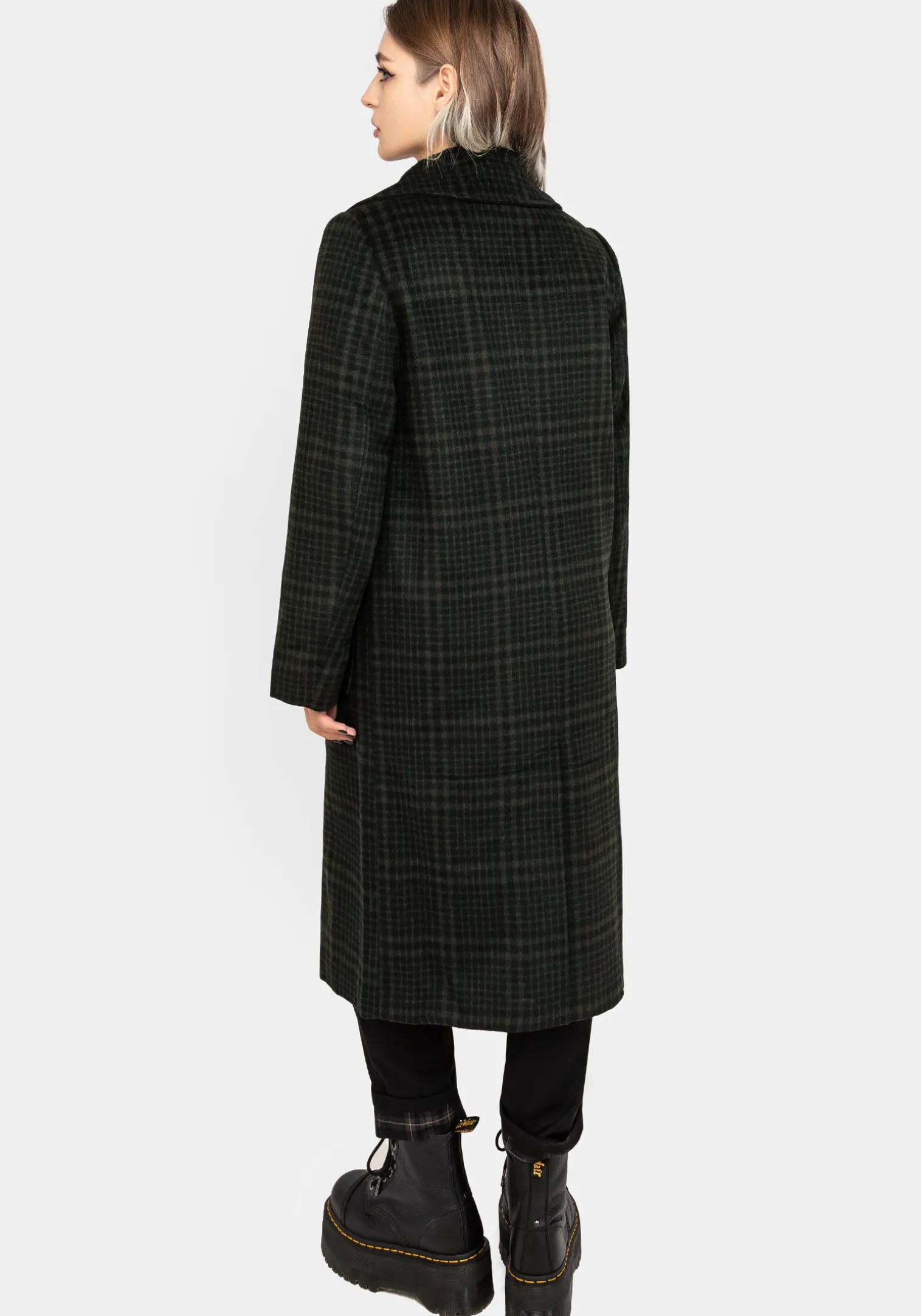 Jackdaw Check Wool Blend Duster Coat