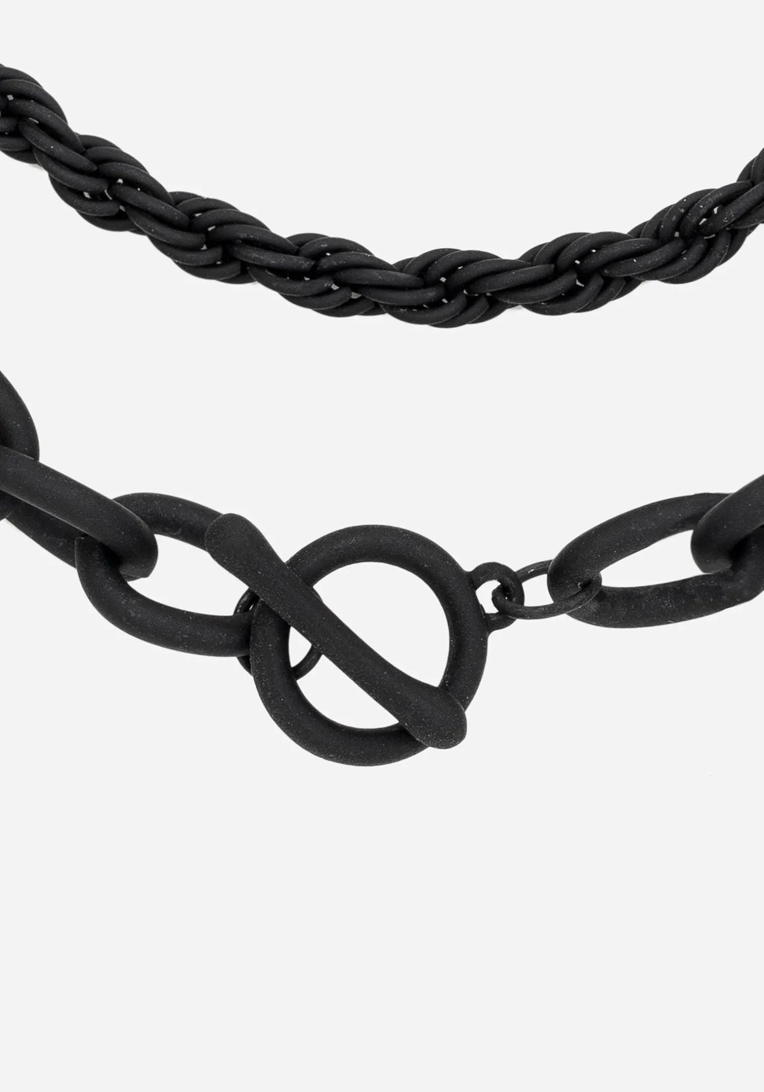 Jet Chunky Chain Layered Necklace