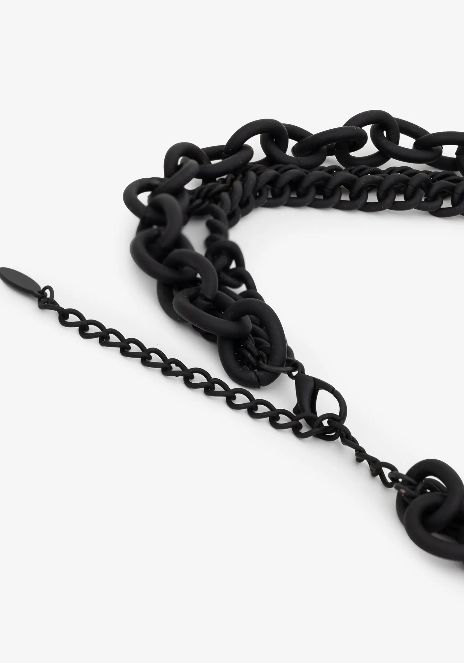 Jet Chunky Chain Layered Necklace
