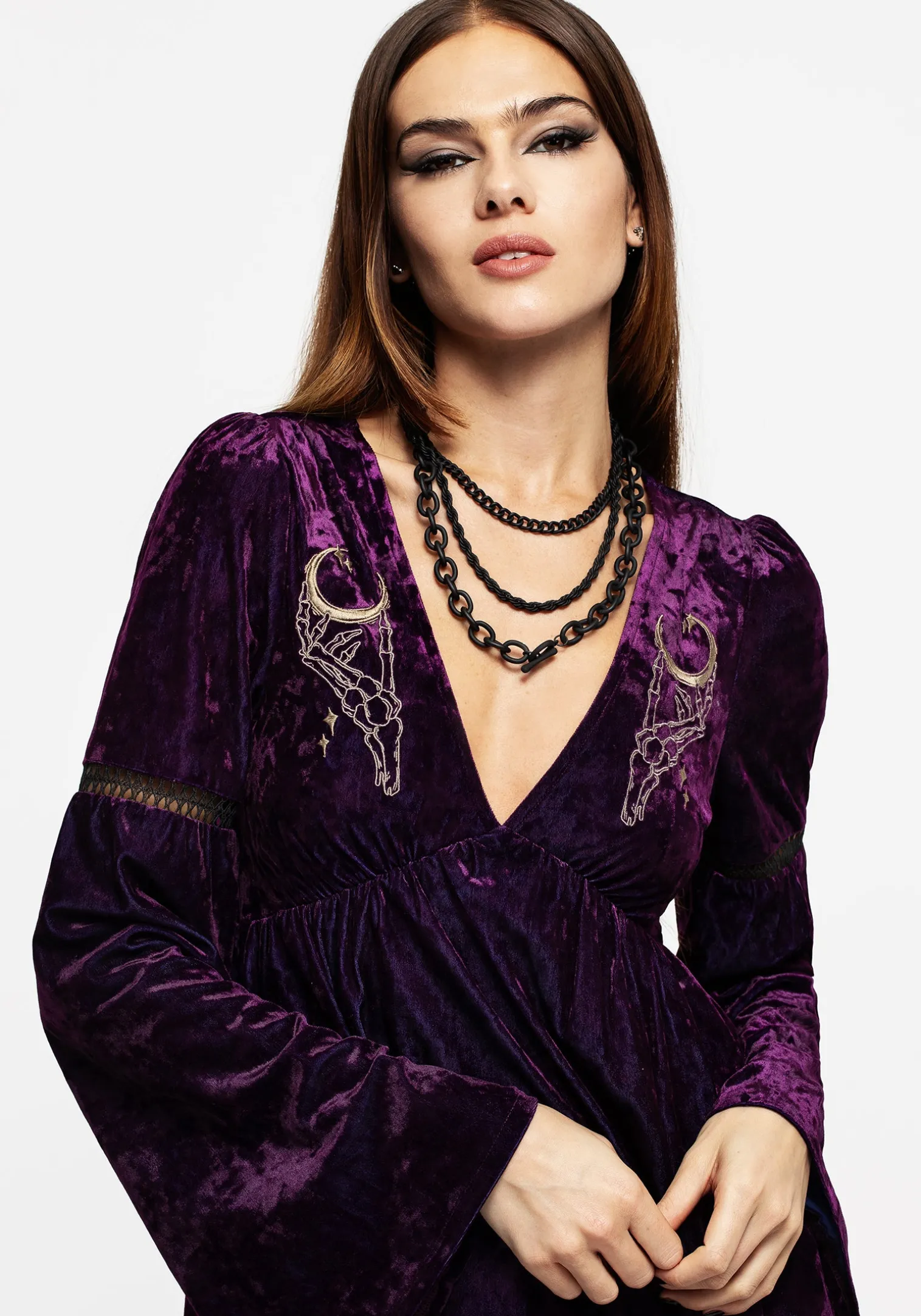 Jet Chunky Chain Layered Necklace
