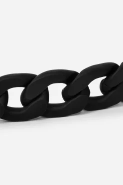 Jet Chunky Rope Chain Choker Necklace