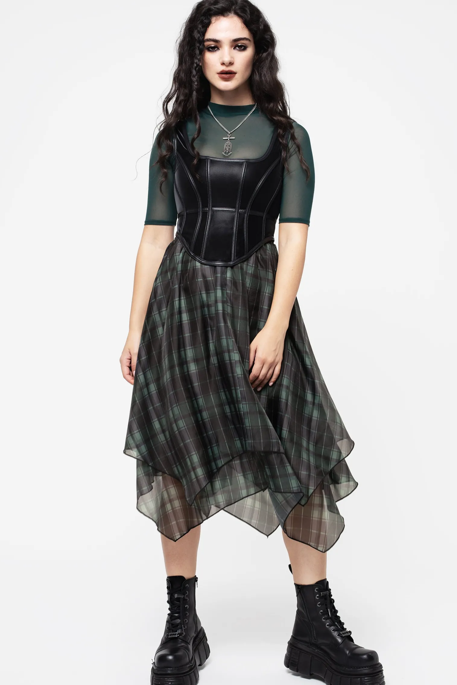 Jinx Mesh Short Sleeve Top - Green
