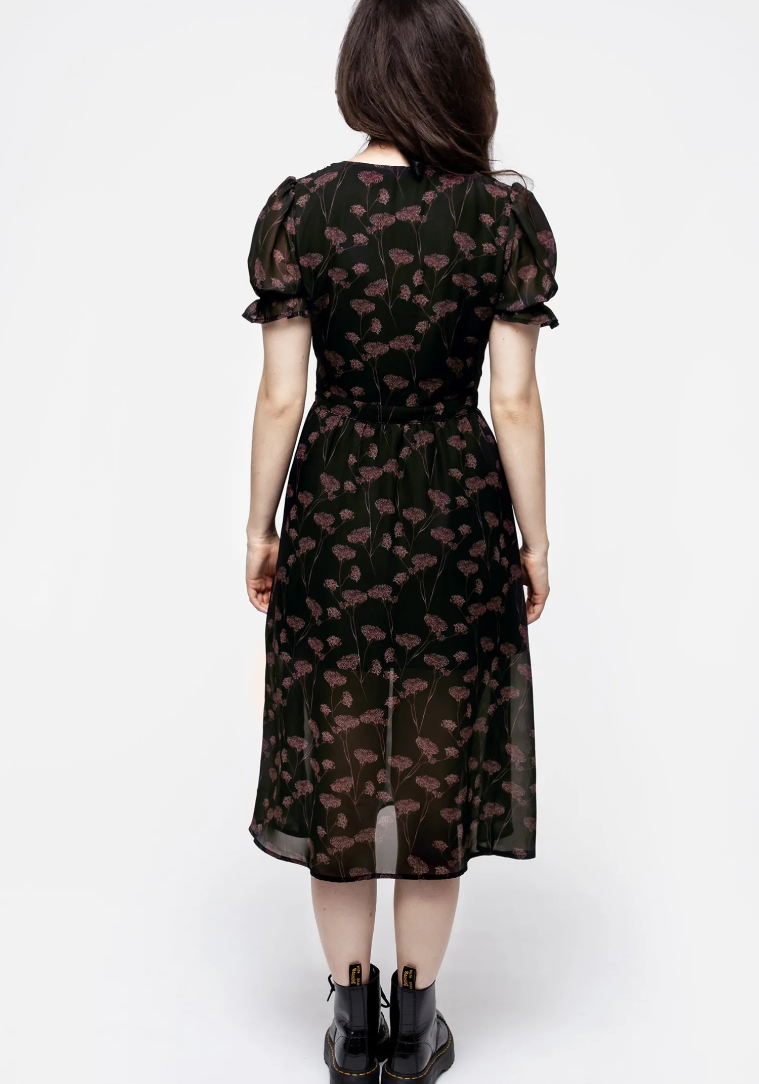 Judas V-Neck Button Midi Dress