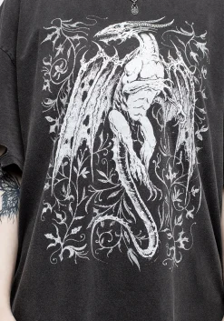 Kilgharrah Unisex Distressed Acid Washed Tee Dress