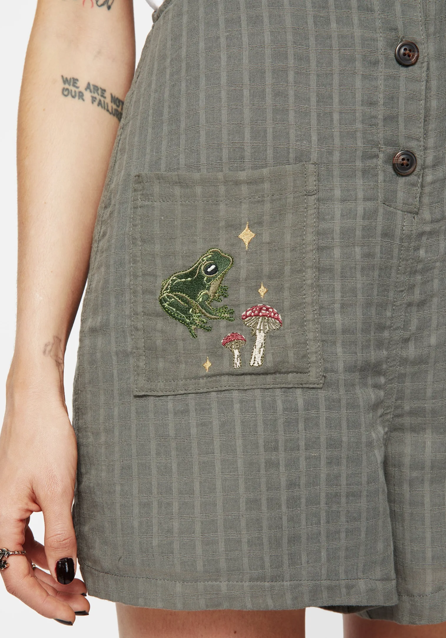 Koax Cotton Embroidered Cami Playsuit