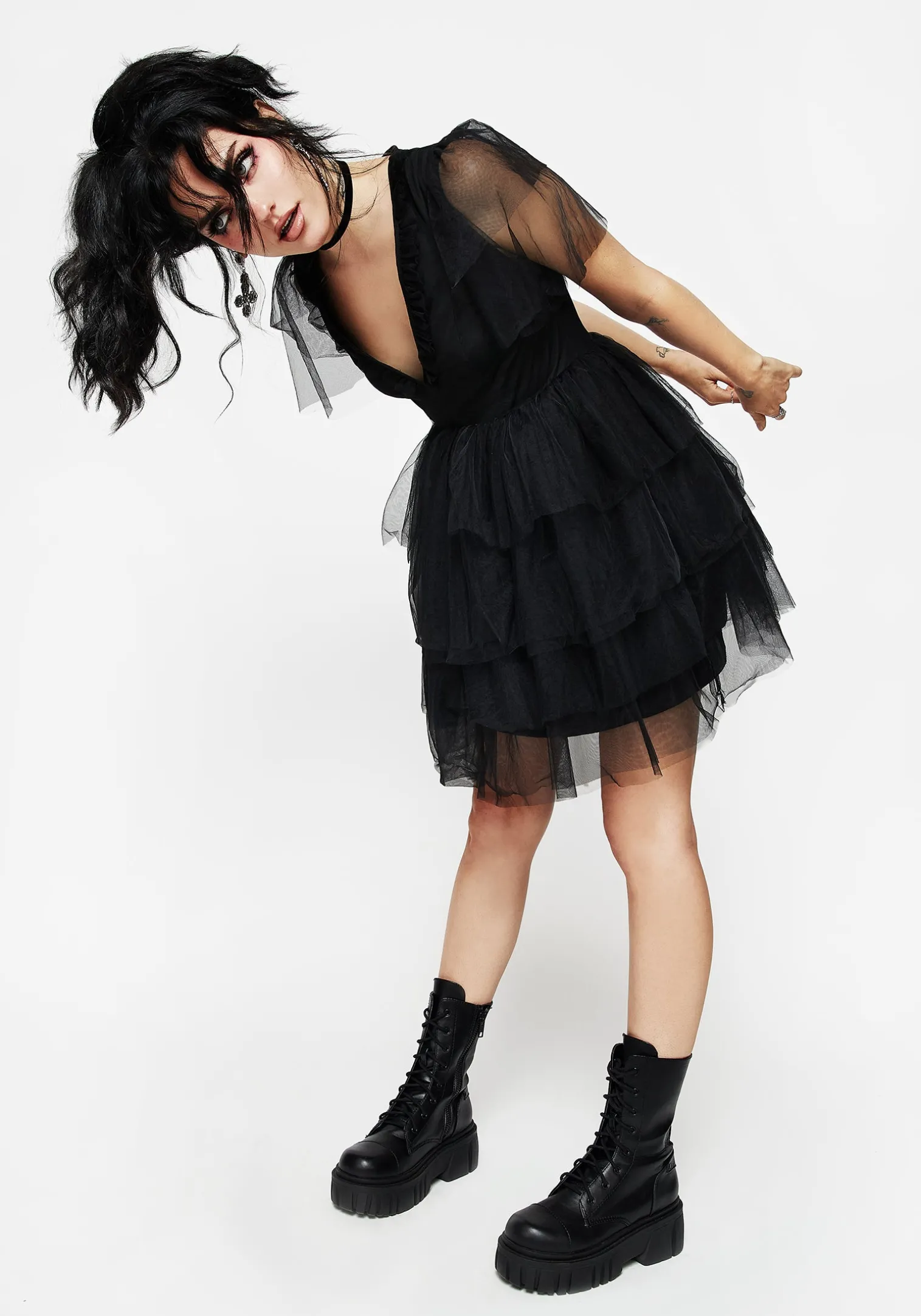 Krysta Tulle Mini Dress