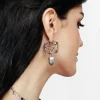 Lauma Pentagram Labradorite Hoop Earrings