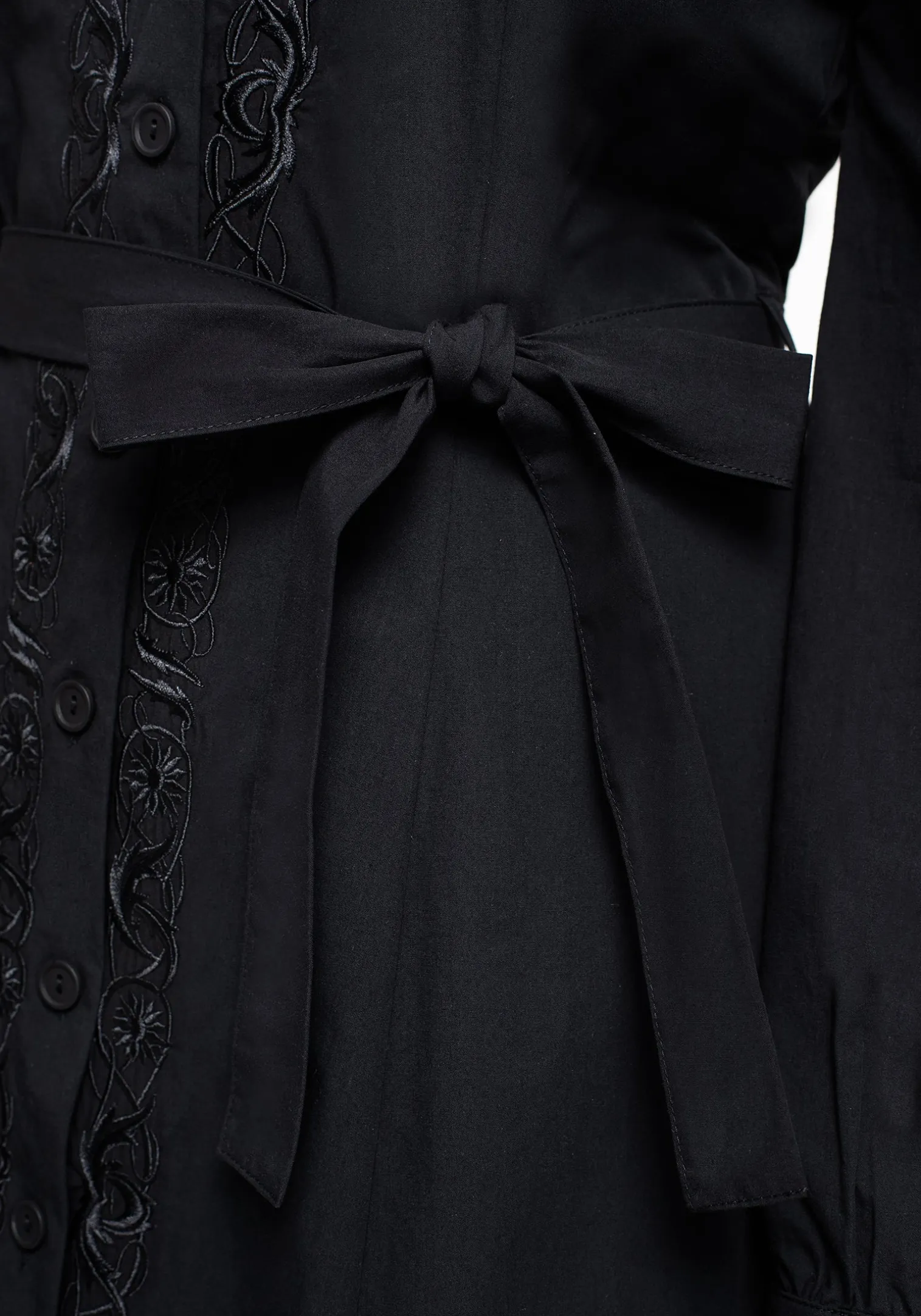 Letavia Embroidered Mini Shirt Dress