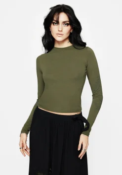 Leune Rose Print Cotton Long Sleeve Top