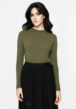 Leune Rose Print Cotton Long Sleeve Top