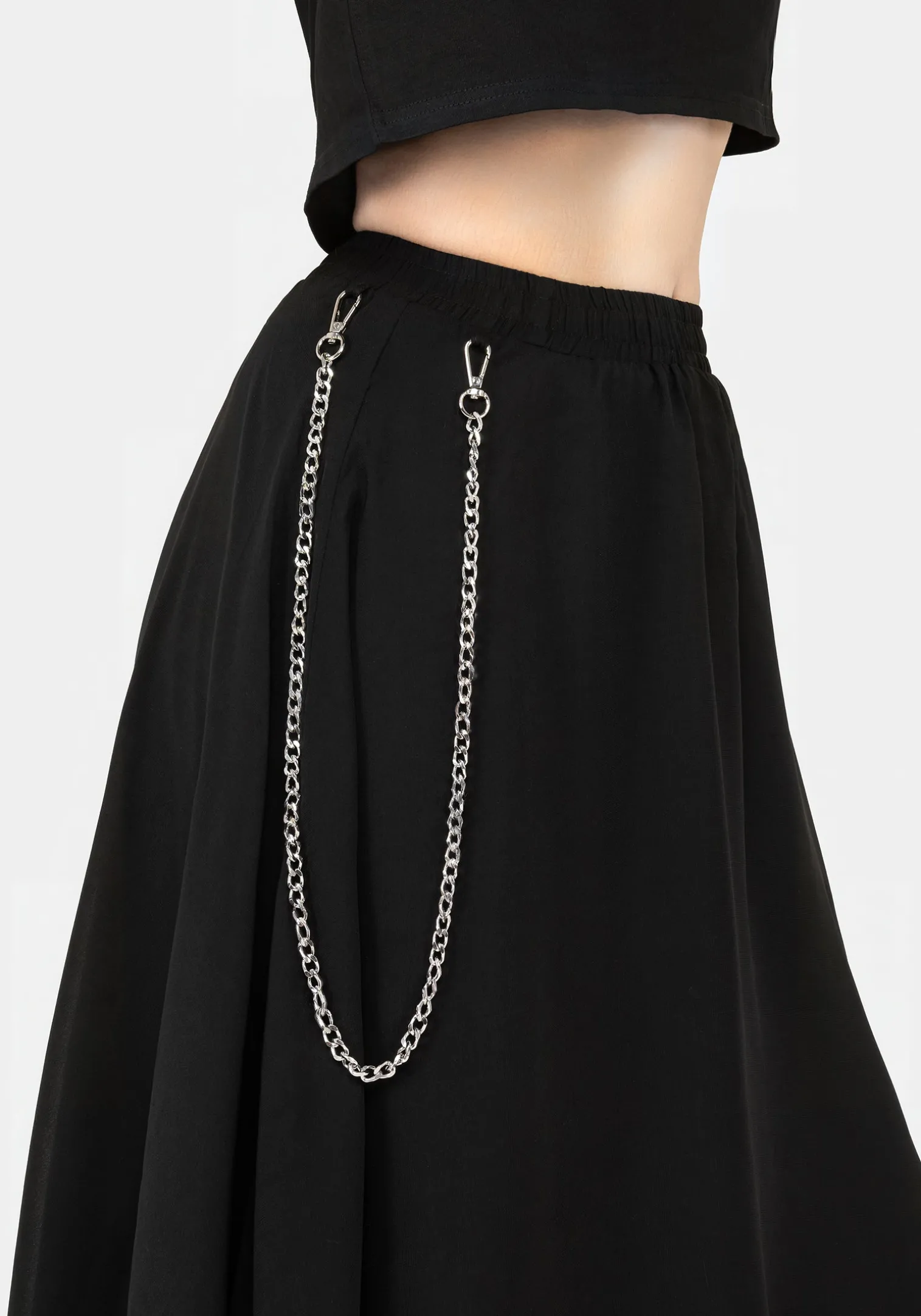 Levitate Chain Detail Midi Skirt
