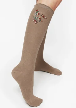 Lilia Embroidered Floral Socks