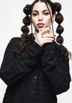 Lithium Check Shirt Dress