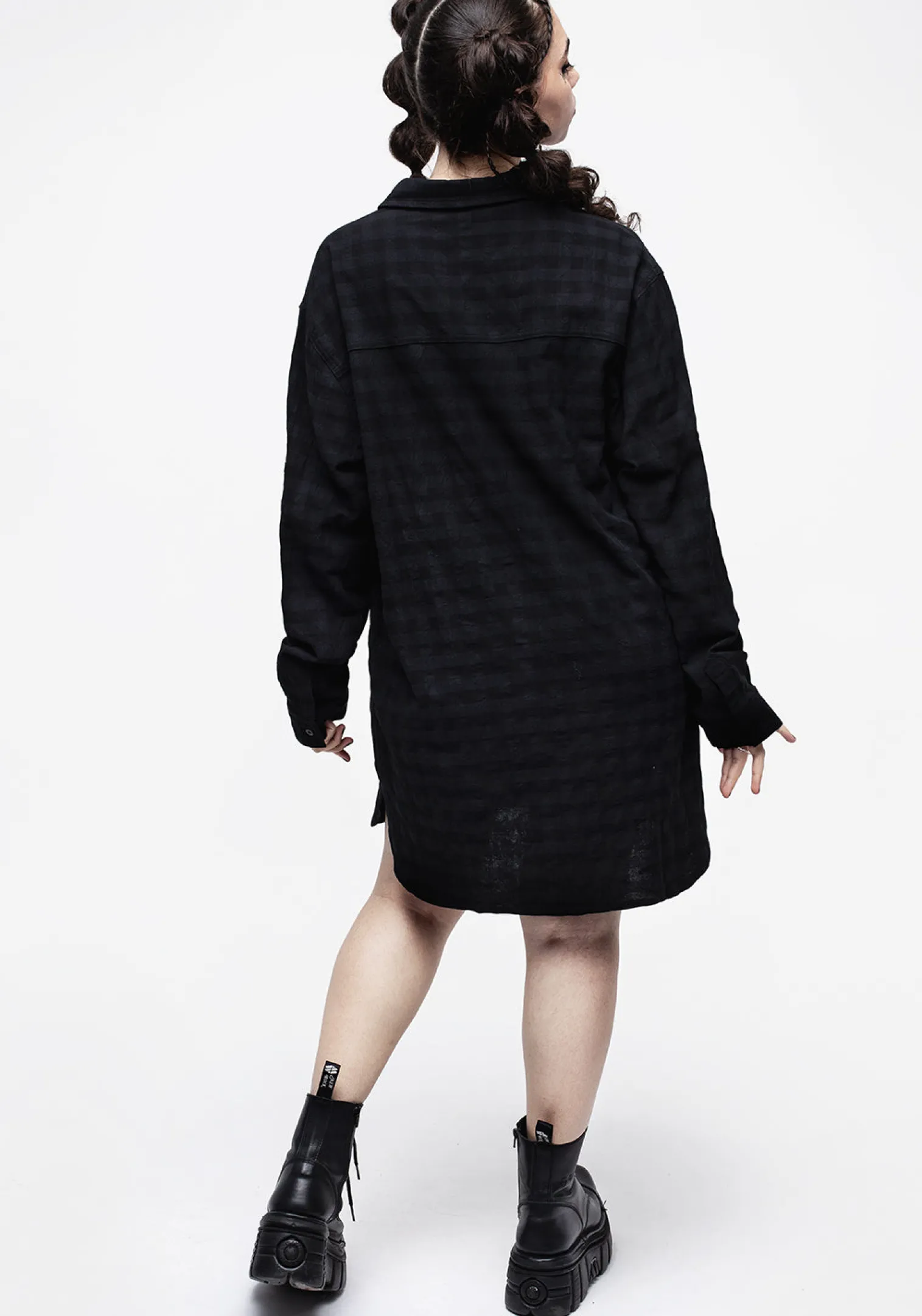 Lithium Check Shirt Dress