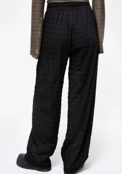 Lithium Tie Waist Check Wide Leg Trouser