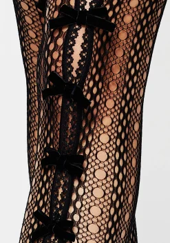 Love Bow Cut Out Tights