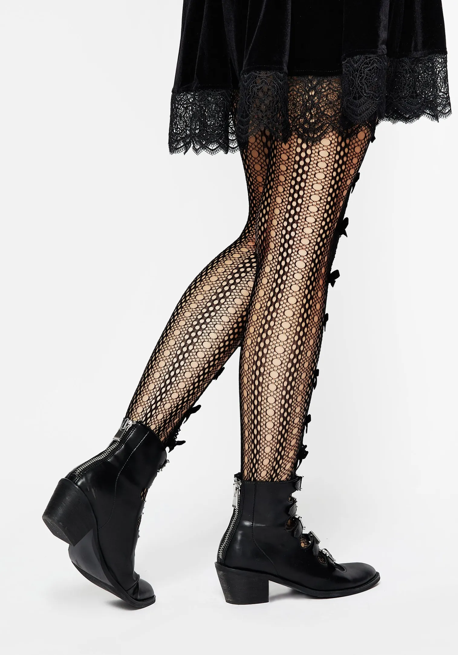 Love Bow Cut Out Tights