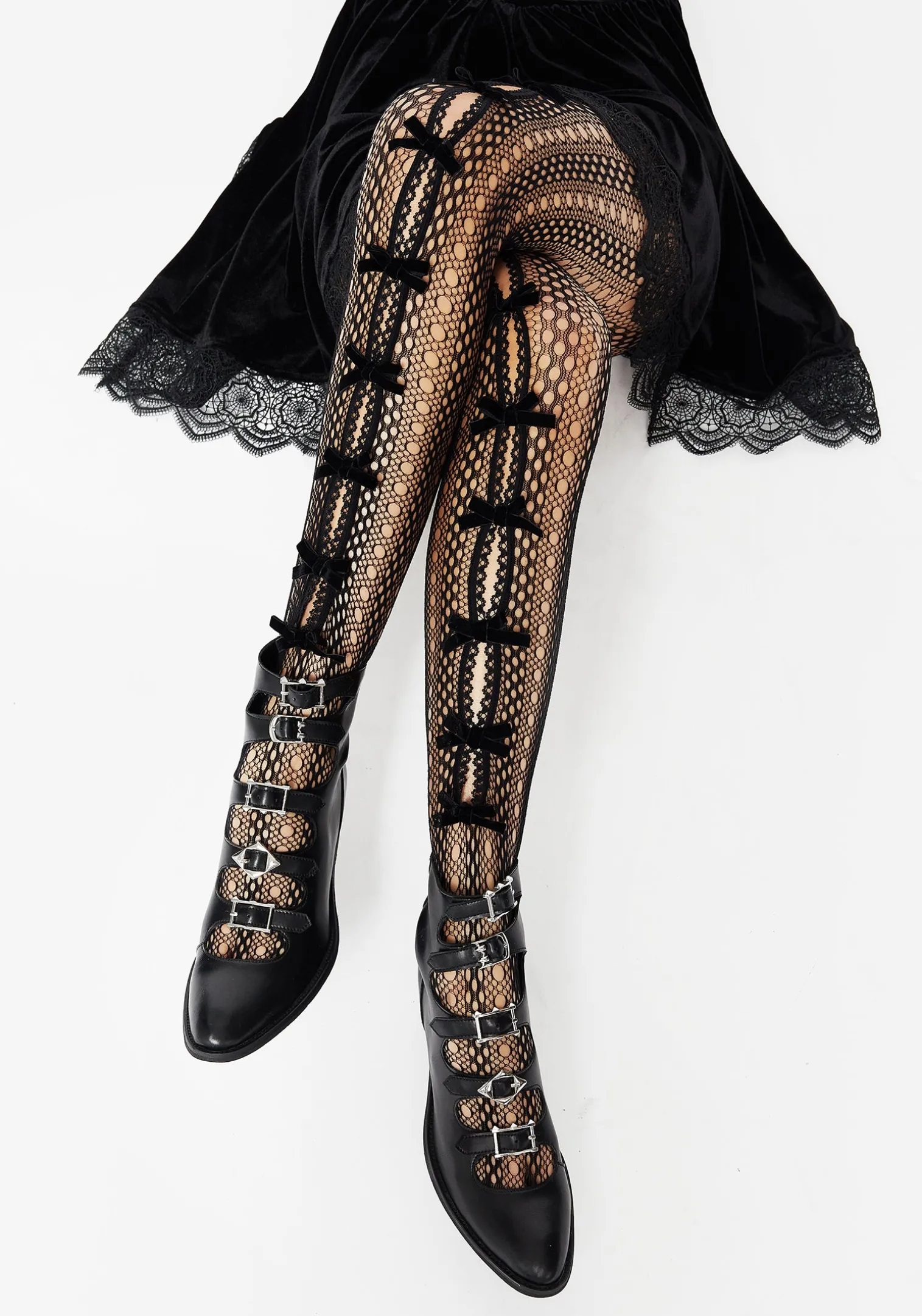 Love Bow Cut Out Tights