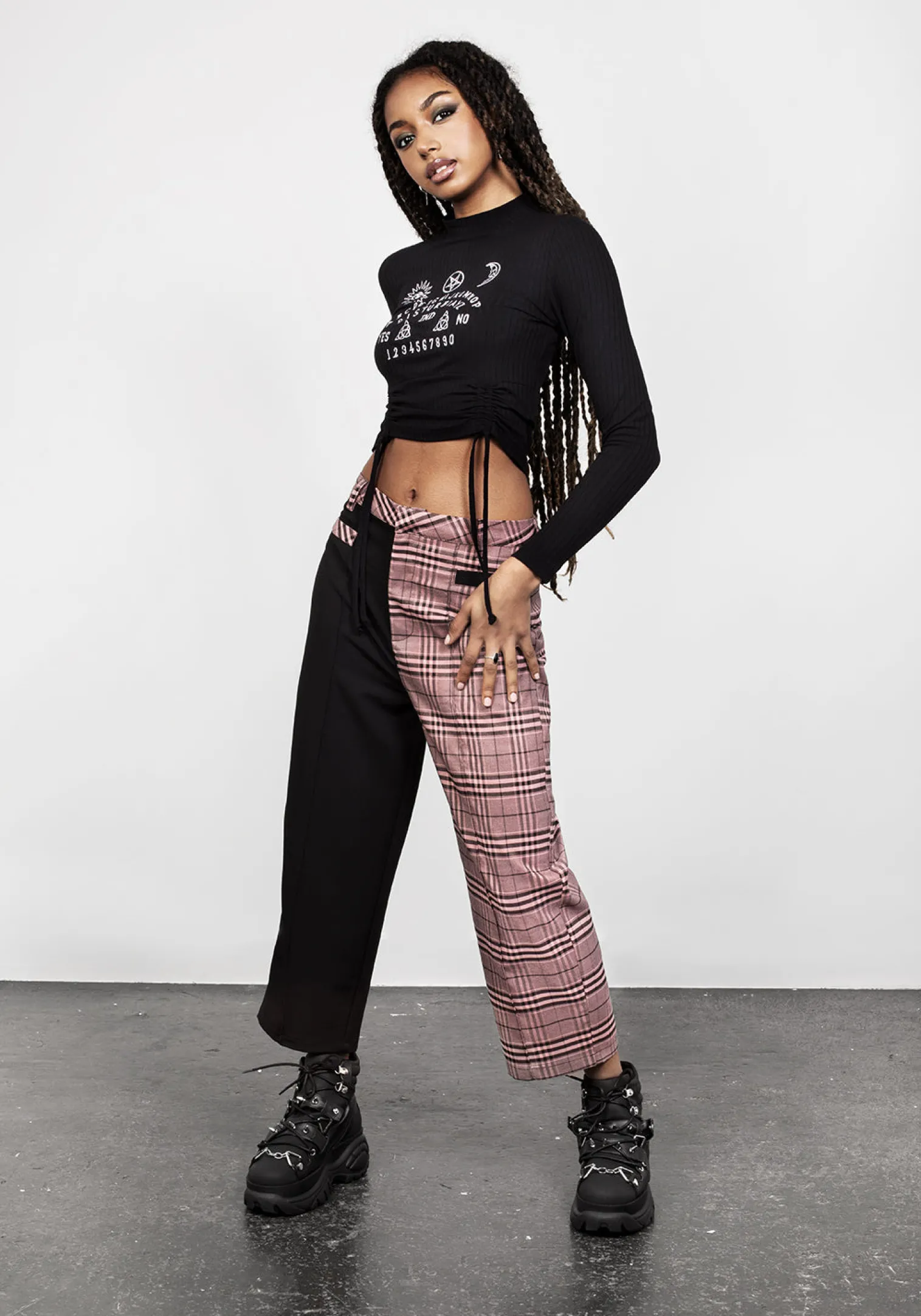 Lovebuzz Spliced Crop Trousers
