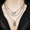 Lovers Tarot Layered Multichain Necklace