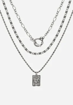 Lovers Tarot Layered Multichain Necklace