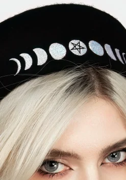 Lunar Embroidered Beret