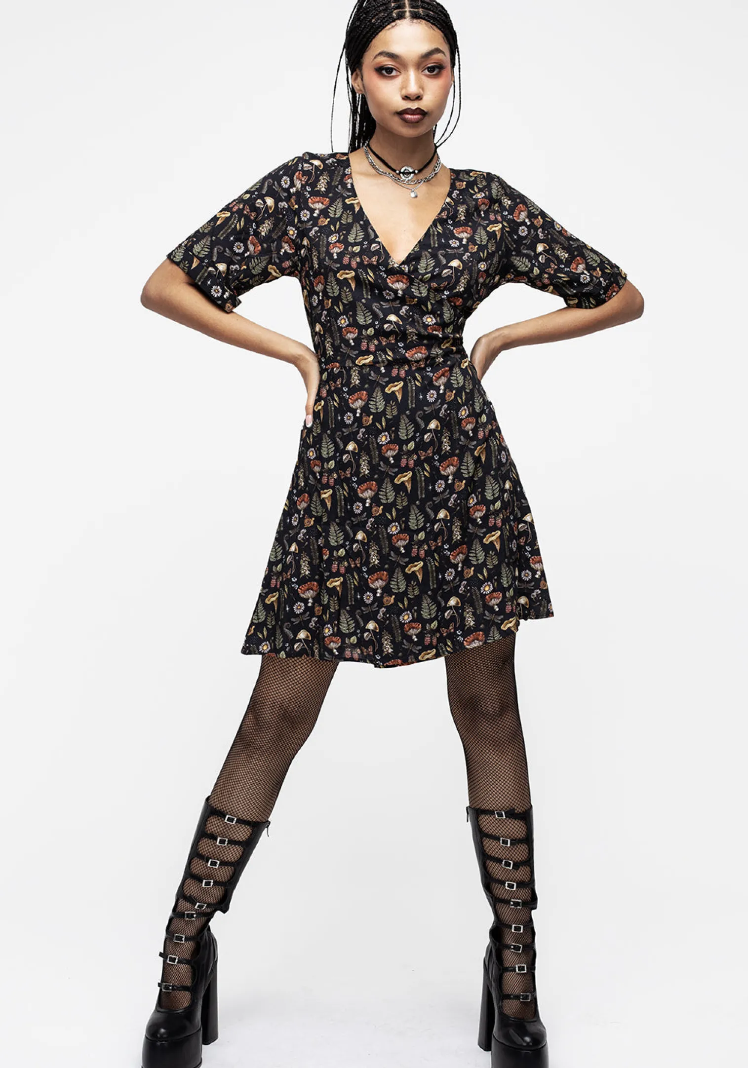 Luthien Wrap Mini Dress