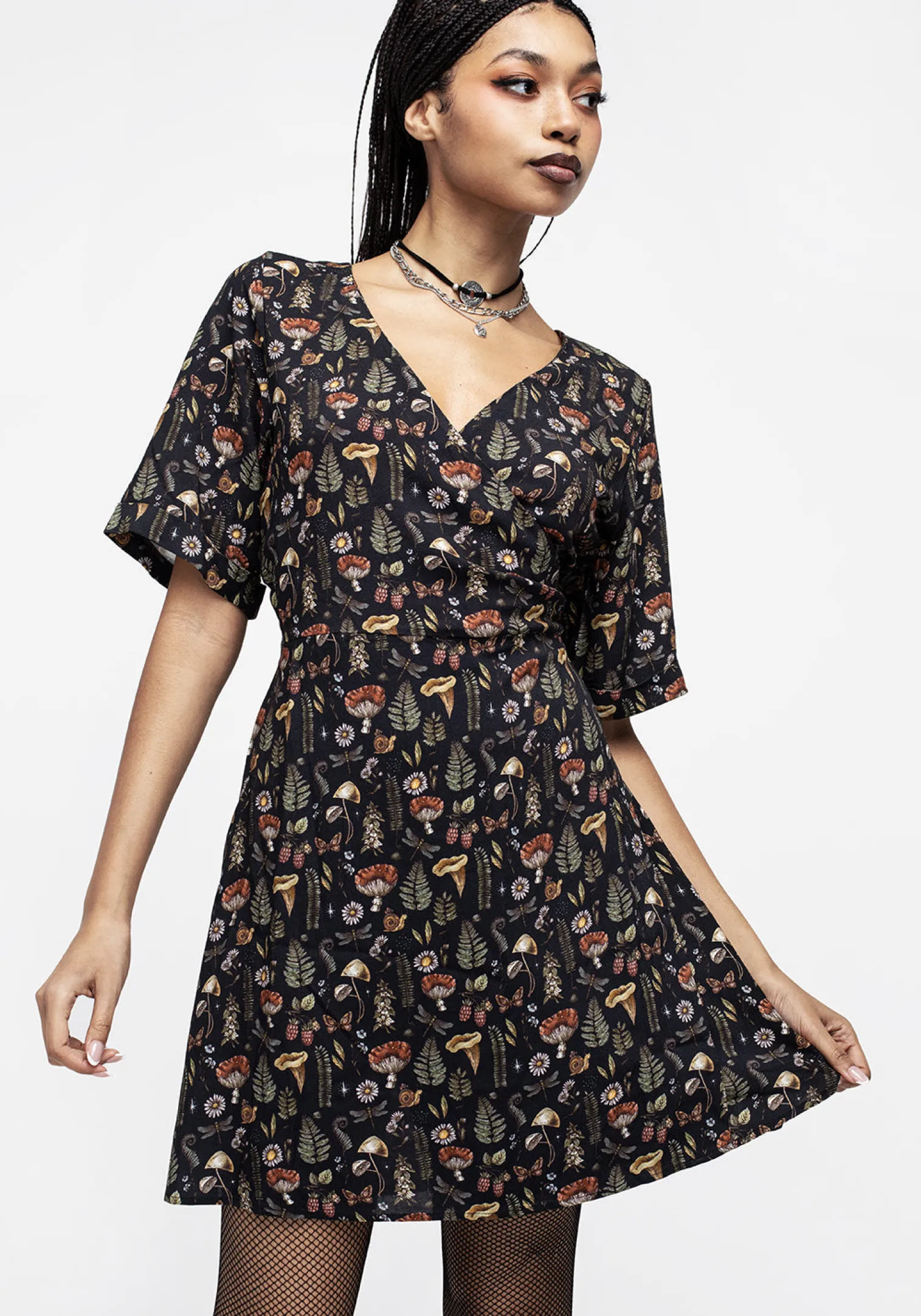 Luthien Wrap Mini Dress