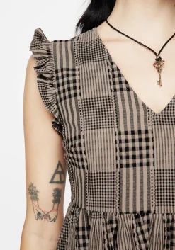 Mabel Check Mini Skater Dress