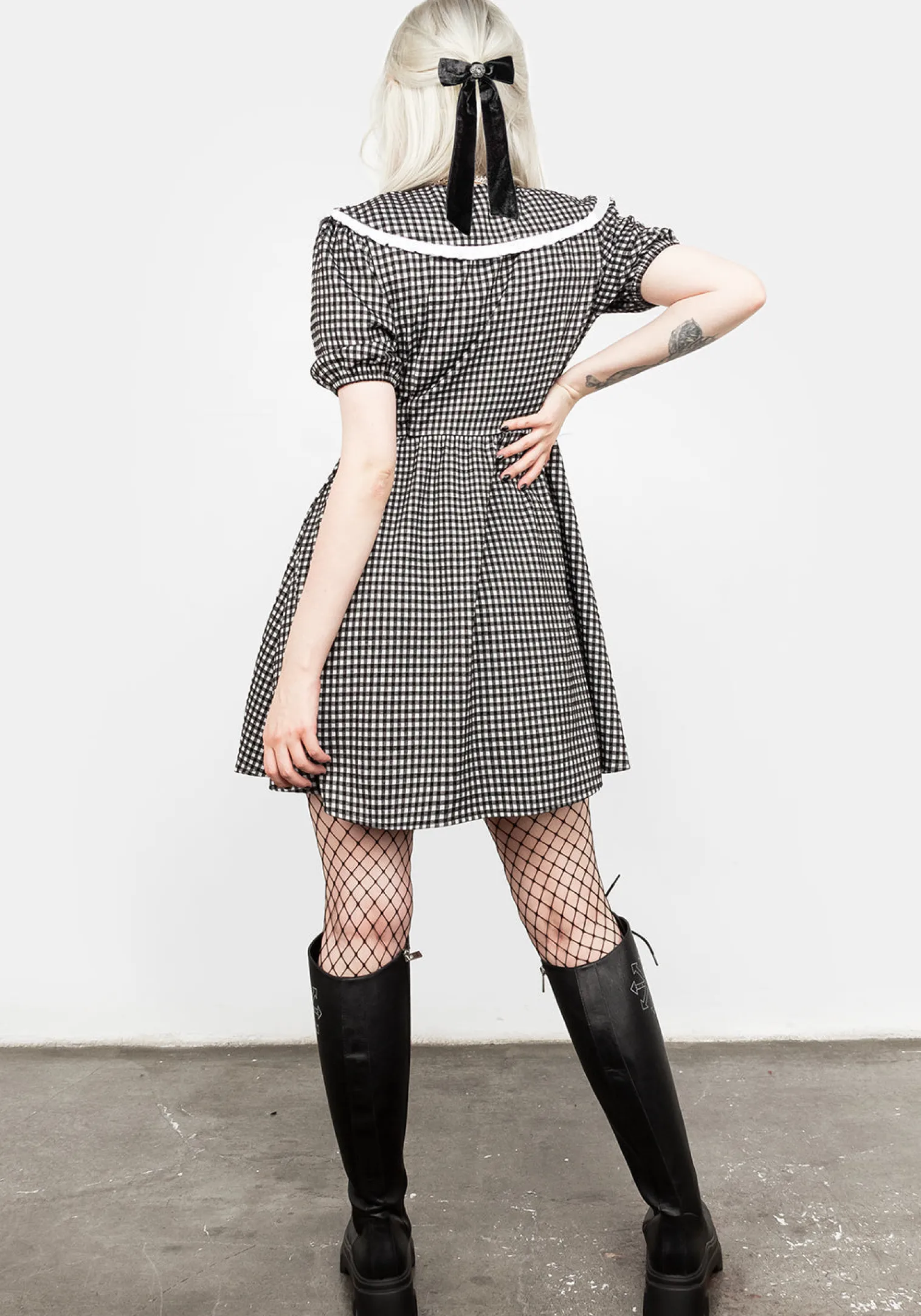 Mabel Gingham Collared Dress