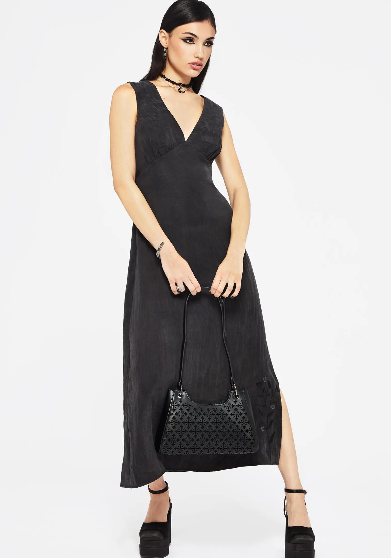 Maeve Lyocell Blend Floral Embroidered Cami Maxi Dress