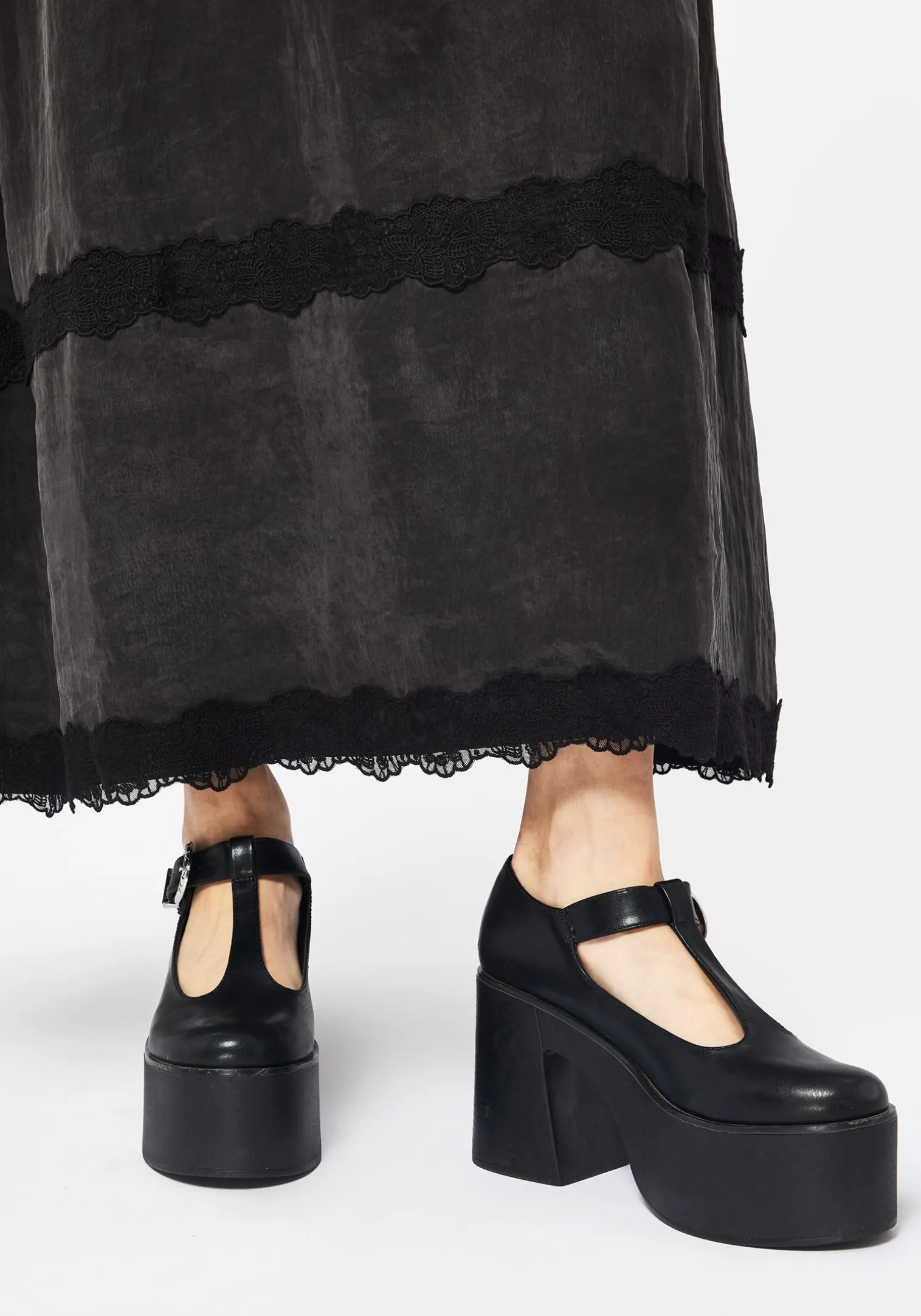 Maeve Lyocell Blend Lace Detail Maxi Dress