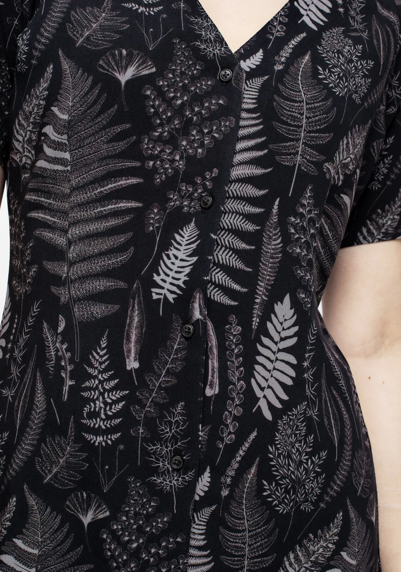 Maidenhair Button Up Mini Dress