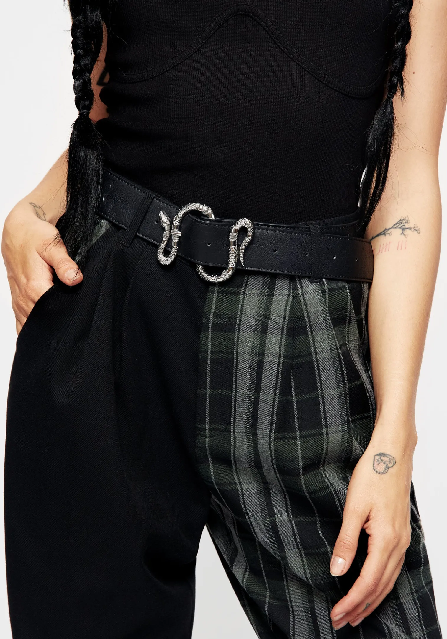 Mamba Debossed Belt With Snake Buckle