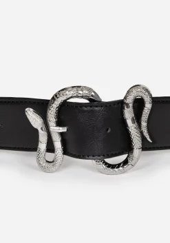 Mamba Debossed Belt With Snake Buckle