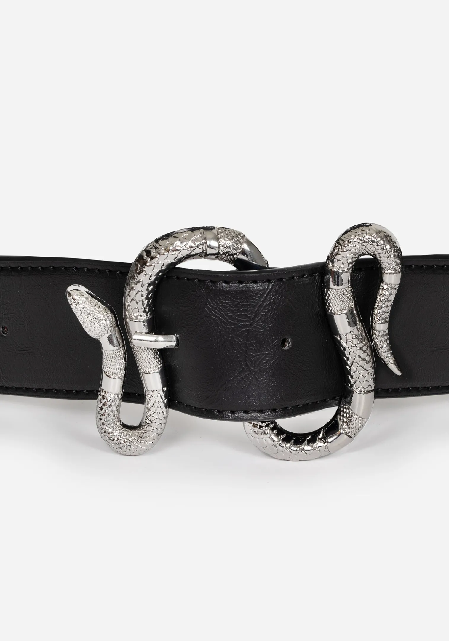 Mamba Debossed Belt With Snake Buckle