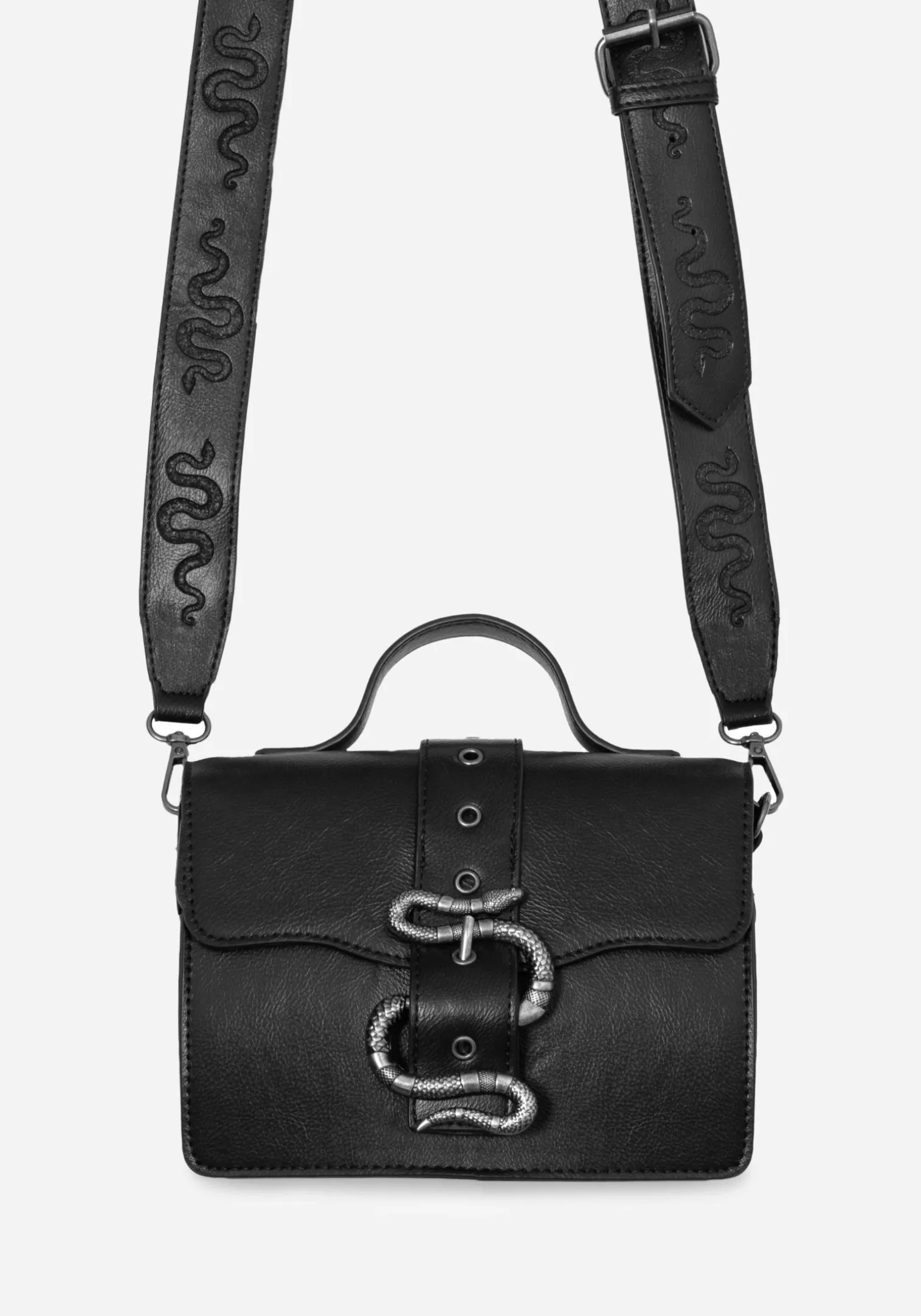 Mamba Snake Buckle Crossbody Bag