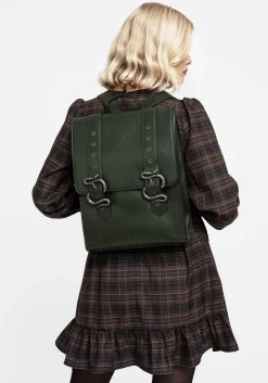 Mamba Snake Buckle Satchel Bag