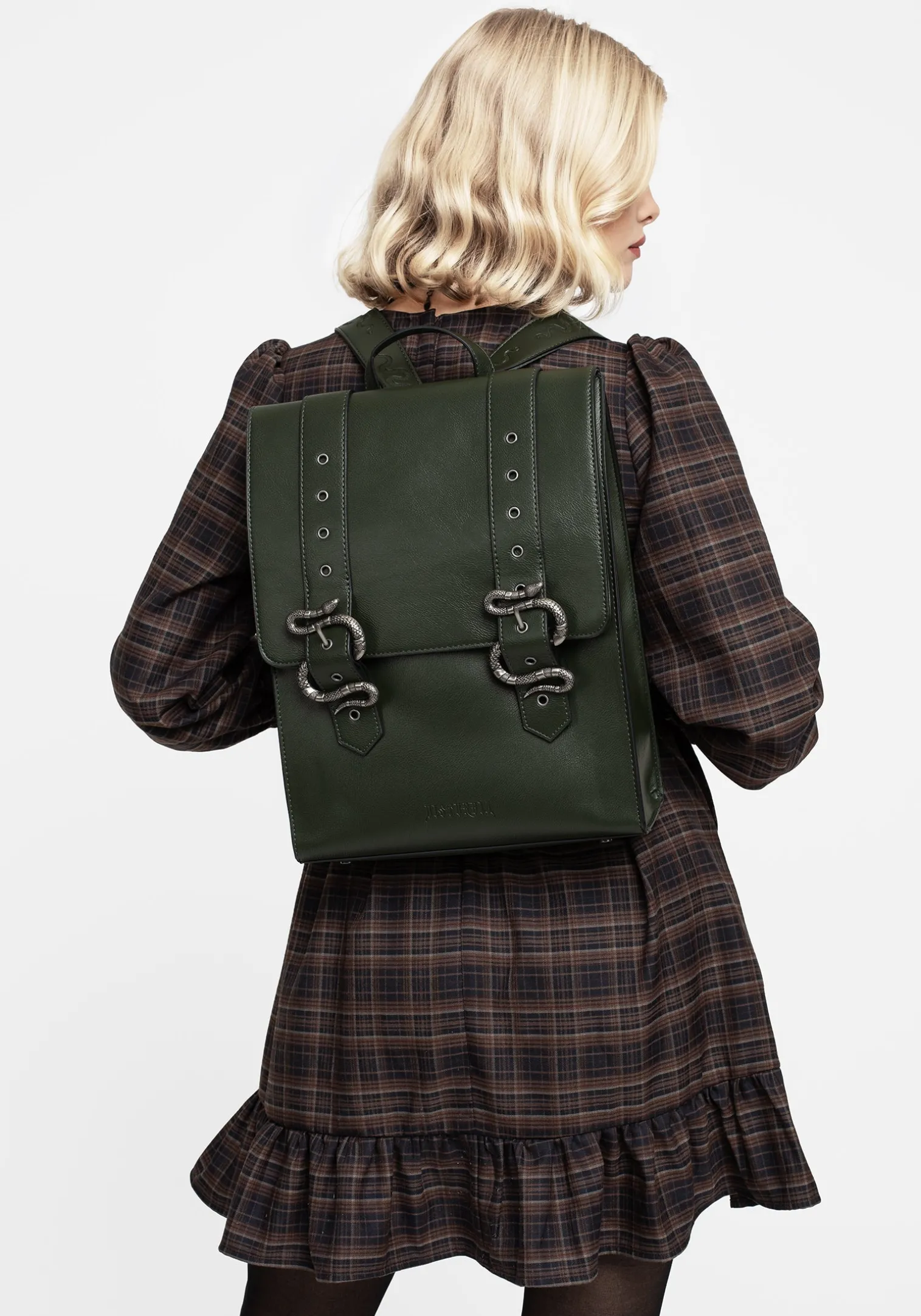 Mamba Snake Buckle Satchel Bag