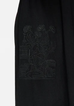 Mandrake Linen-Blend Embroidered Midi Dress