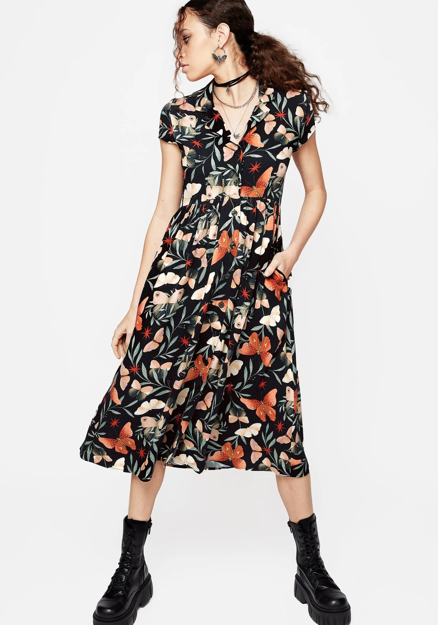 Mariposa Midi Shirt Dress