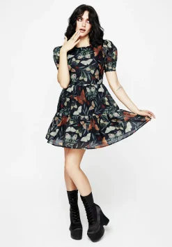 Mariposa Puff Sleeve Organza Mini Dress