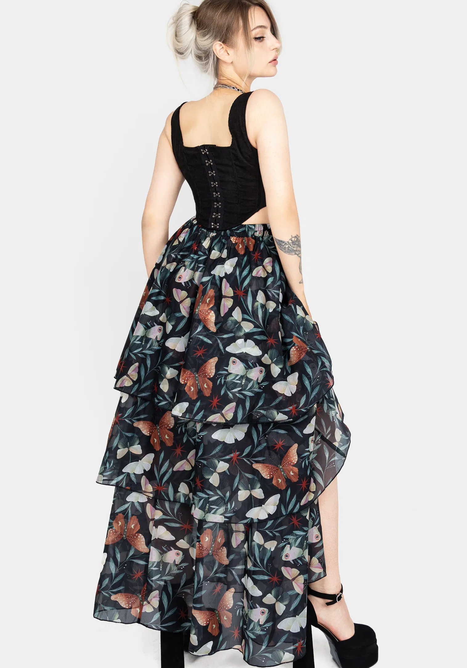 Mariposa Split Tiered Organza Skirt