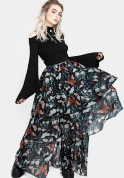Mariposa Split Tiered Organza Skirt