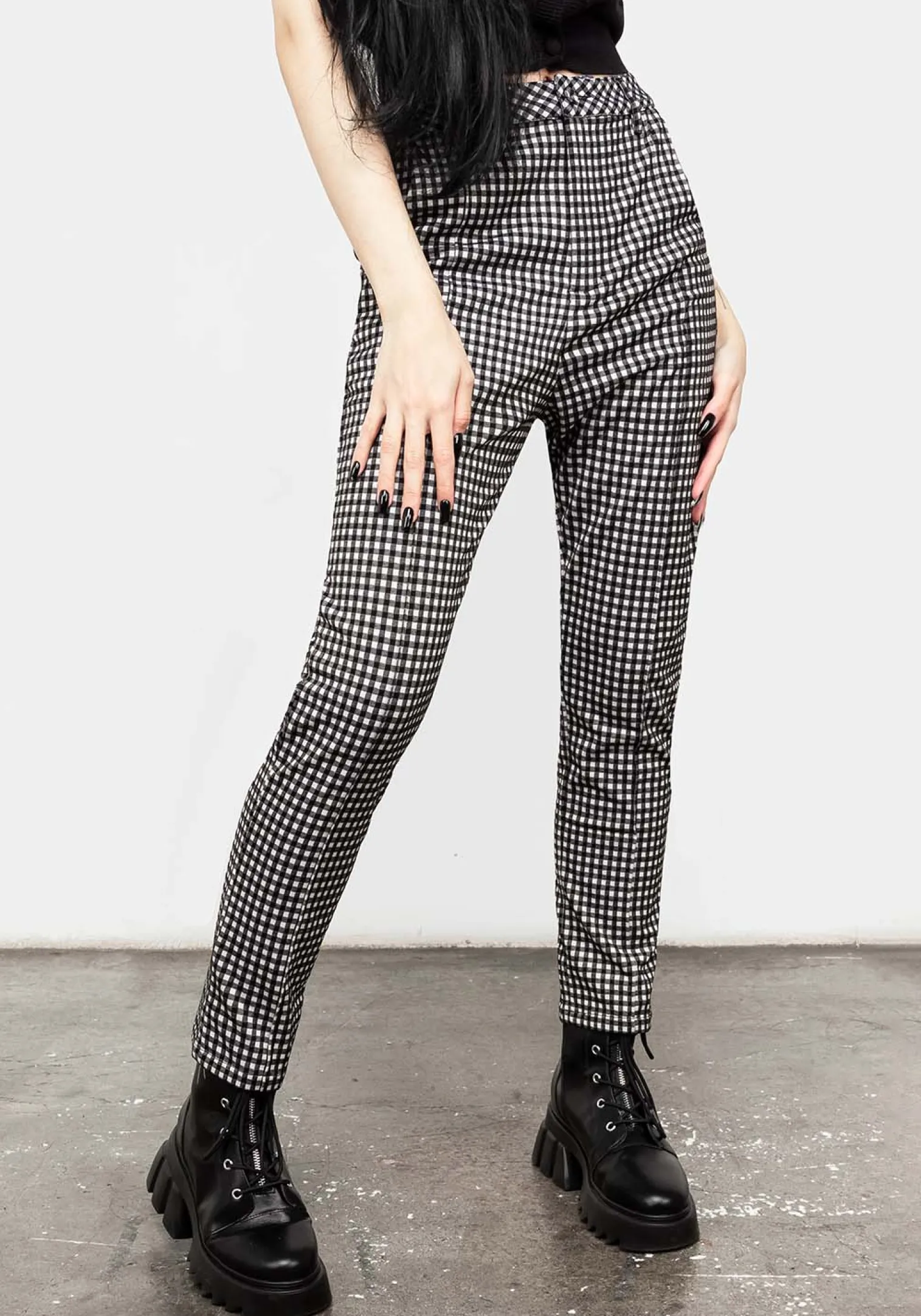 Martha Gingham Tapered Trousers