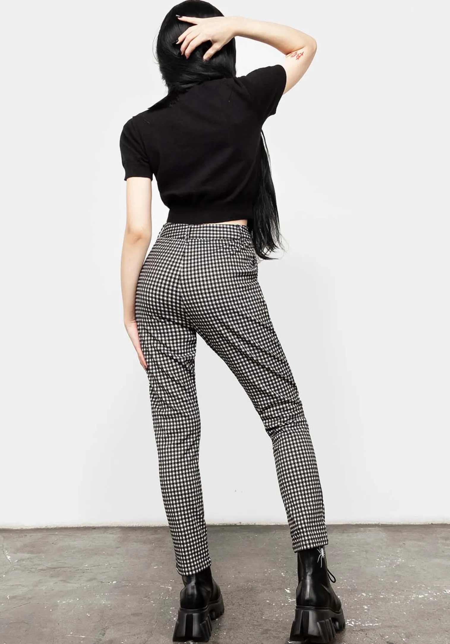 Martha Gingham Tapered Trousers