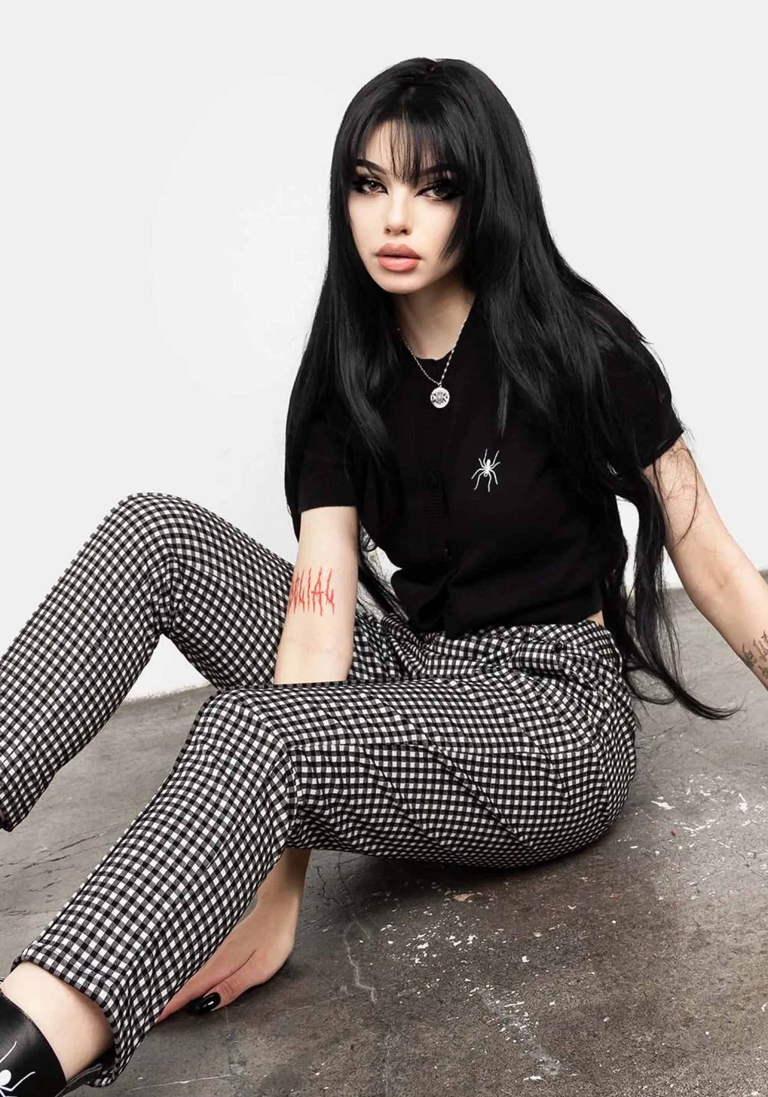 Martha Gingham Tapered Trousers