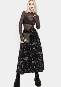 Maudeline Victoriana Print Eco-Viscose Midaxi Skirt