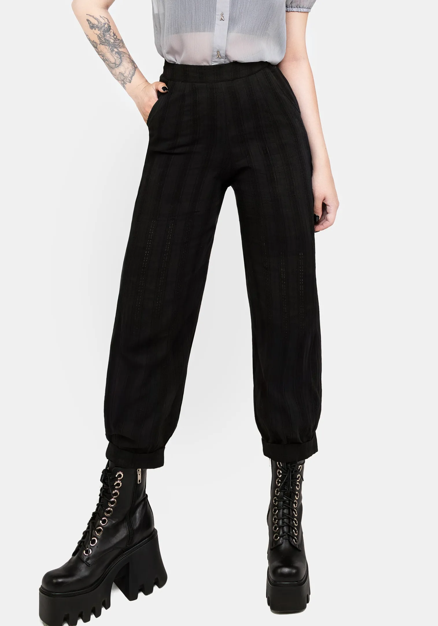Mayhem Cotton Balloon Leg Trousers